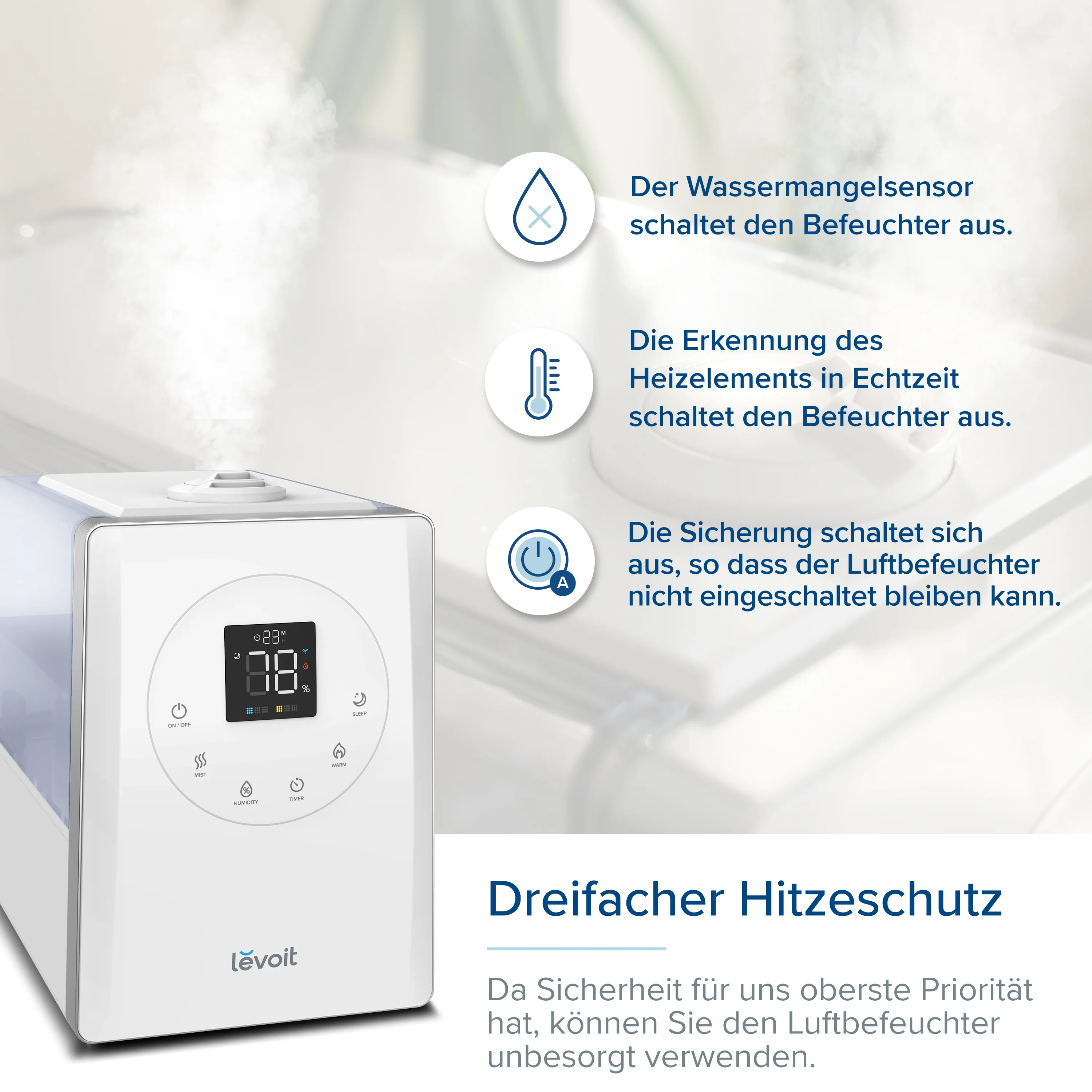 Levoit LV600S Luftbefeuchter + 10er-Pack Entkalkungspads set - Image 2
