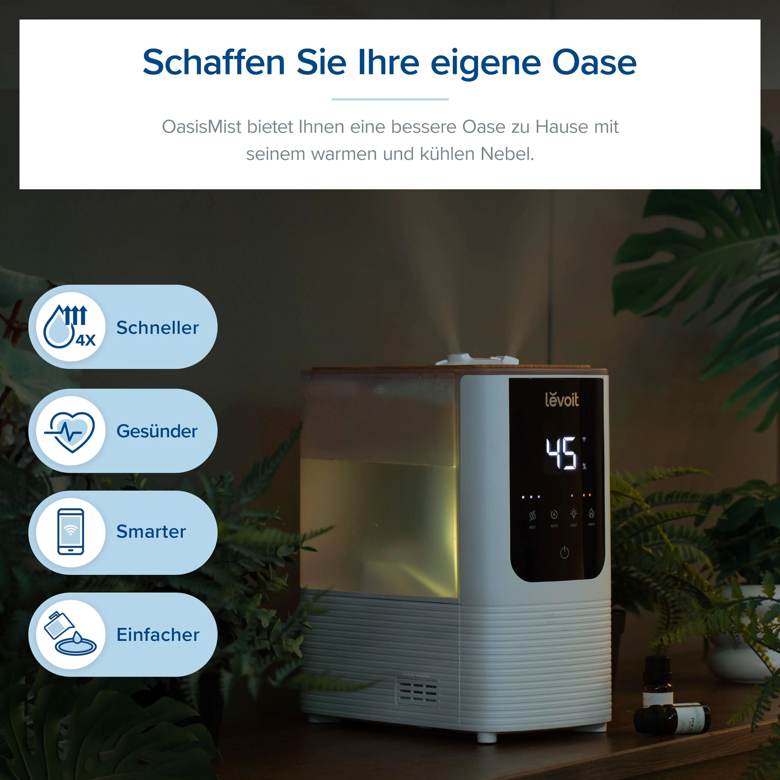 Levoit OasisMist 450S Smart Luftbefeuchter + Entkalkungspads set - Image 10