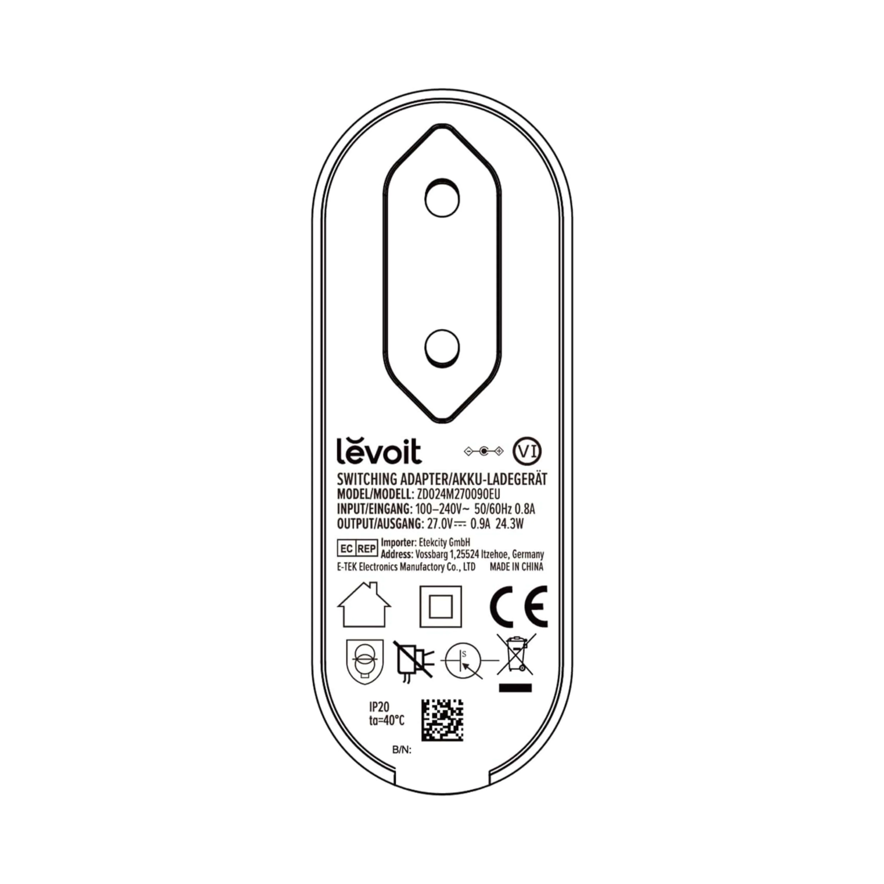 Levoit Original-Adapter für LVAC 300 Akku-Staubsauger - Image 5